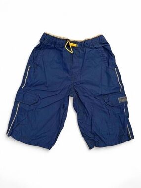 Union Bay Boys Navy Blue Cargo Shorts Size 10 Elastic Waist Pull-On